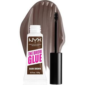 NYX Brow Glue Tinted Eyebrow Gel Dark Brown 0.17oz - Extreme Hold